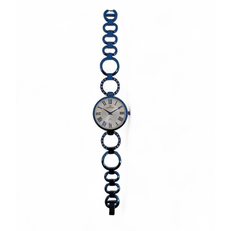 Reloj Minister Mujer Acero IP Azul 9028 con Números Romanos – 3 ATM, 33MM