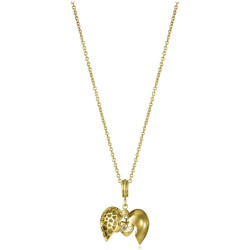 Collar Mujer Viceroy Acero IP Dorado con Colgante Corazón Doble 42+3 cm Ajustable