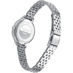 Reloj Viceroy Niña Acero 28 mm Brazalete Acero + Pulsera Plata 1ª Ley Corazón Rosa – 30 m