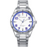 Reloj Viceroy Niño Acero Deportivo Esfera Blanca 37 mm 50 m Cuarzo 401475-04 + Pulsera Cruz Piel Azul Regalo