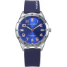 Reloj Viceroy Niño 401473-34 Acero Esfera Negra Correa Silicona Azul 37 mm 50 m + Pulsera Cruz Regalo
