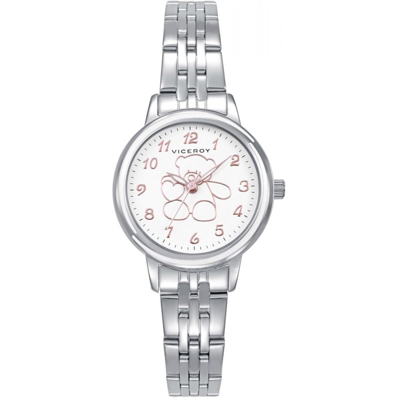 Reloj Viceroy Niña 401328-05 Acero Esfera Blanca 28 mm Brazalete Acero 30 m