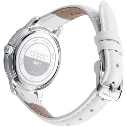 Reloj Viceroy Niña 401318-05 Acero Bisel Acero/Aluminio Esfera Blanca Correa Piel Blanca 29 mm 30 m