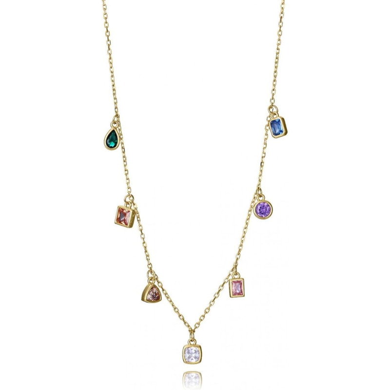 Collar Viceroy Mujer Plata 1ª Ley Baño Oro con Circonitas 2365C100-39 40+3 cm