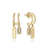 Pendientes Viceroy Mujer 2350E100-30 Plata 1ª Ley Baño Oro Medio Aro Doble 2,2 cm
