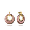 Pendientes Viceroy Mujer 2350E100-30 Plata 1ª Ley Baño Oro Medio Aro Doble 2,2 cm