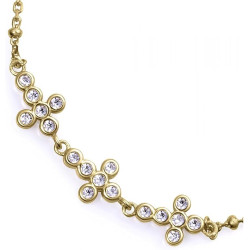Pulsera Viceroy Niña Plata 1ª Ley Chapada en Oro con Cruces y Circonitas 15126P100-30
