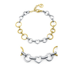 Pulsera Viceroy Mujer 14353P01019 Acero IP Dorado Bicolor 17+2,5 cm