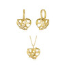 Pendientes Viceroy Mujer 13260E100-30 Plata 1ª Ley Baño Oro Aro con Colgante 2,4 cm