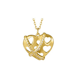 Collar Viceroy Mujer 13260C100-30 Plata 1ª Ley Baño Oro con Circonita 42+3 cm