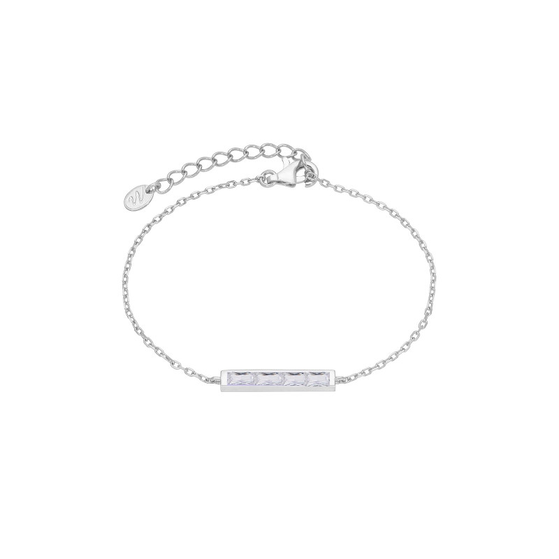 Pulsera barrita circonitas baguette Marea Plata D03803/ag
