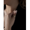 Anillo Mujer Plata Dorada Estrella y Luna con Nácar Estilo Sello LineArgent