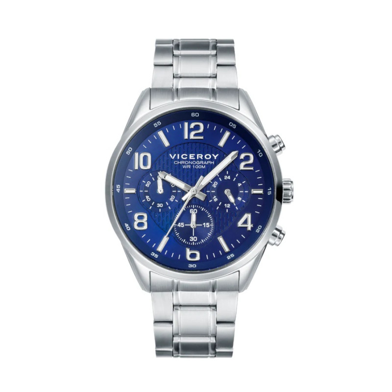 Reloj Magnum Hombre Cronógrafo 401017-35 Acero Esfera Azul 40 mm 100 m