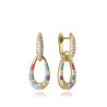 Pendientes Viceroy Mujer 15133E100-39 Plata 1ª Ley Baño Oro Aro con Circonitas 2,4 cm