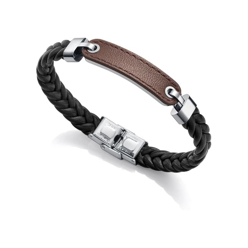 Pulsera Viceroy Magnum Acero y piel trenzada 15108p01011