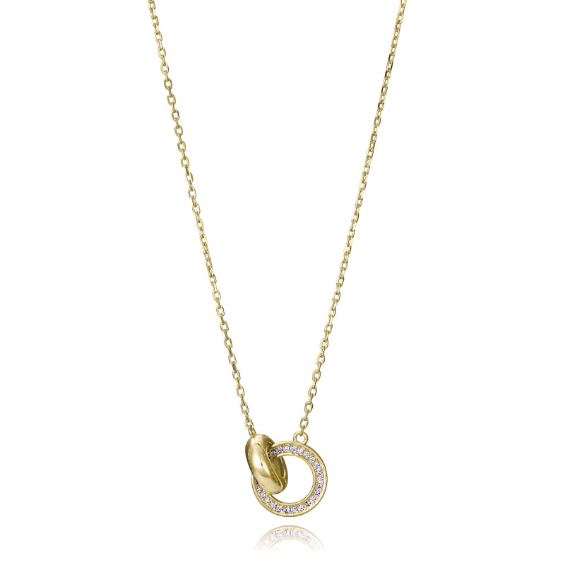 Collar Viceroy Mujer 2353C100-30 Plata 1ª Ley Baño Oro con Circonitas 42+3 cm