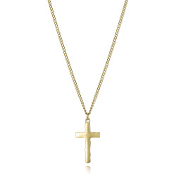Collar Viceroy Hombre 14342C01012 Acero IP Dorado con Colgante Cruz 55+5 cm