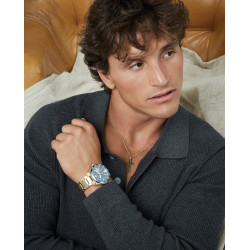 Collar Viceroy Hombre 14342C01012 Acero IP Dorado con Colgante Cruz 55+5 cm
