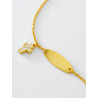 Pulsera Niña Marea Placa Y Cruz D03303/be