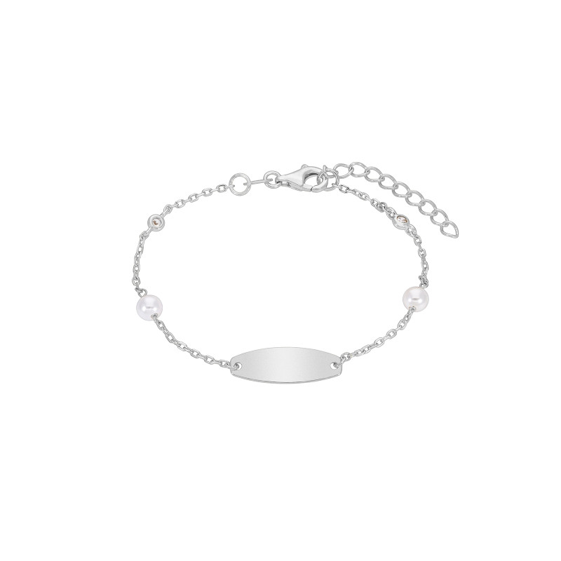 Esclava Niña Plata Perlas D03303/bh