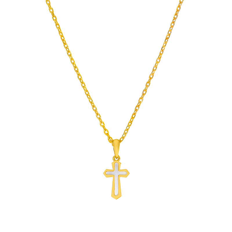 Collar Niña Cruz Dorada D03307/bd