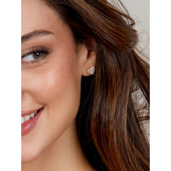 Pendientes Corazon Plata Dorado Marea Mujer D02901/aw