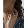 Pendientes Plata Circonitas Mujer Cierre Omega Pinza Lineargent 9234-A