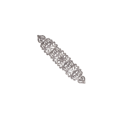 Broche Mantilla Largo Novia Plateado Elegante 14 x 3 cm para Boda y Madrina