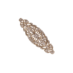 Broche Mantilla Selena Dorado Elegante para Novia y Fiesta 9,7 x 3,3 cm