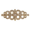 Broche Mantilla Lilah Dorado con Cristal para Novia y Fiesta 8,5 x 3,5 cm