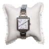 Reloj Niña Racer Acero Cuadrado Esfera Blanca con Números 23 mm 3 ATM