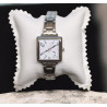 Reloj Niña Racer Acero Cuadrado Esfera Blanca con Números 23 mm 3 ATM