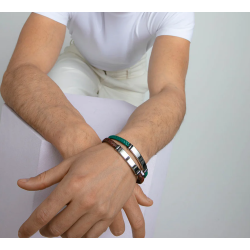 Pulsera Viceroy Piel Y Acero 15180p01011 Hombre