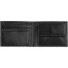 Cartera Zippo Hombre Piel Nappa Negra con Monedero Doble Plegable 12 cm