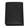 Cartera Zippo Saffiano Vertical Negra RFID Piel Vacuno con Monedero 13,4 cm