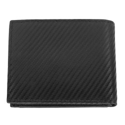 Cartera Zippo 2007997 Piel Carbono Negra con Monedero RFID 11,5 cm