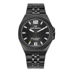 Reloj Mark Maddox Hombre HM1033-55 Acero IP Negro Esfera Negra 42 mm Cuarzo