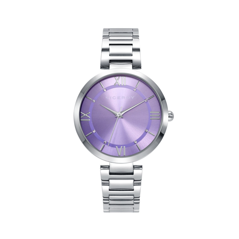 Reloj Viceroy Chic Mujer 42428-96 Acero Esfera Lila con Circonitas 35 mm 50 m