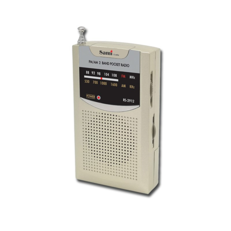 Radio de Bolsillo Sami 2  Bandas Vertical Color Champagne Clip