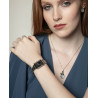 Reloj Viceroy Mujer Acero IP Rosa Bicolor Esfera Negra 38x26 mm 2 Agujas