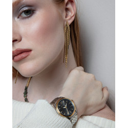 Reloj Viceroy Mujer 401234-15 Acero Bicolor IP Dorado Esfera Gris 36 mm 50 m