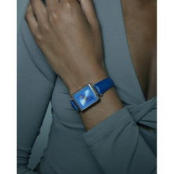 Reloj Viceroy Mujer 401238-37 Acero IP Dorado Correa Piel Azul Esfera Azul 38x26 mm