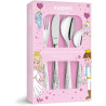 Estuche 4 Cubiertos Princesa Niña Personalizable Acero Inoxidable 09660