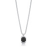 Collar Hombre Acero Placa y Cruz IP Negro 55+5 cm Colgante