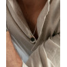Collar Hombre Acero Placa y Cruz IP Negro 55+5 cm Colgante