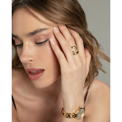 Anillo Viceroy Mujer Acero IP Dorado Diseño Abierto Talla 16