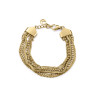 Pulsera Mujer Acero IP Dorado Múltiples Cadenas 17,5+2 cm 75438p01012