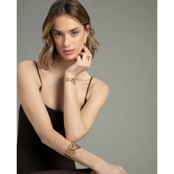 Pulsera Mujer Acero IP Dorado Múltiples Cadenas 17,5+2 cm 75438p01012