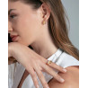 Anillo Mujer Plata de Ley Baño Oro Cruzado con Circonitas Talla 16 2377a016-30