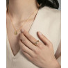 Anillo Mujer Plata de Ley Baño Oro con Circonitas Azules Talla 18 2373a018-33